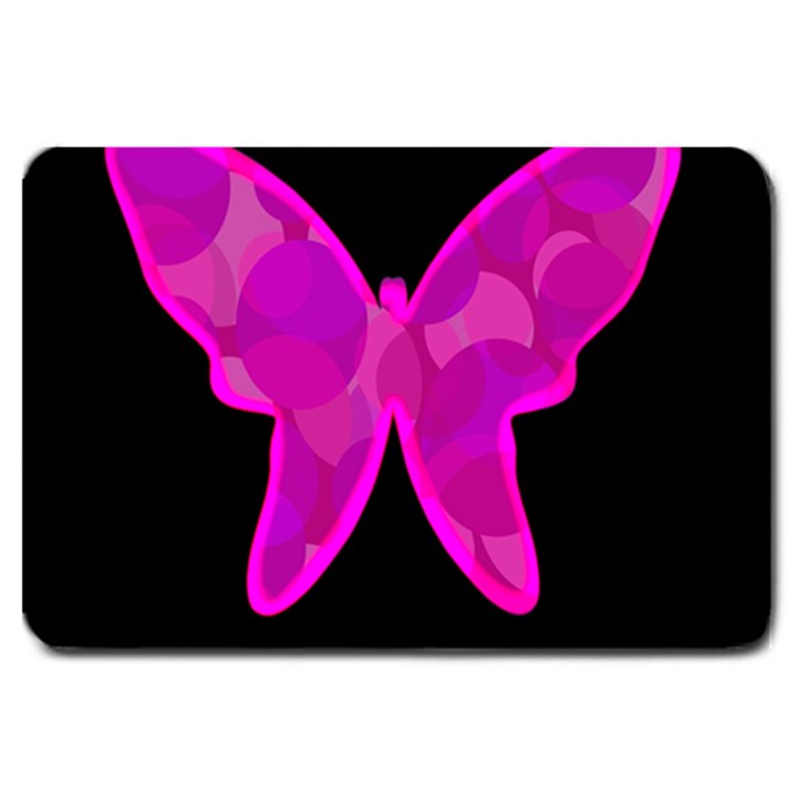 Purple butterfly Large Doormat 