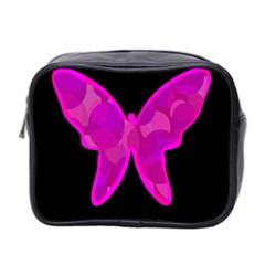 Purple Butterfly Mini Toiletries Bag 2-side by Valentinaart