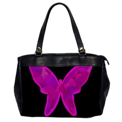 Purple Butterfly Office Handbags by Valentinaart