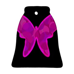 Purple Butterfly Bell Ornament (2 Sides)