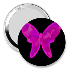 Purple Butterfly 3  Handbag Mirrors by Valentinaart