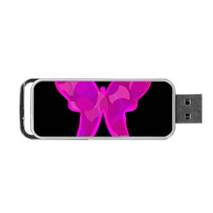 Purple Butterfly Portable Usb Flash (one Side) by Valentinaart