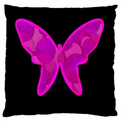 Purple Butterfly Standard Flano Cushion Case (two Sides) by Valentinaart