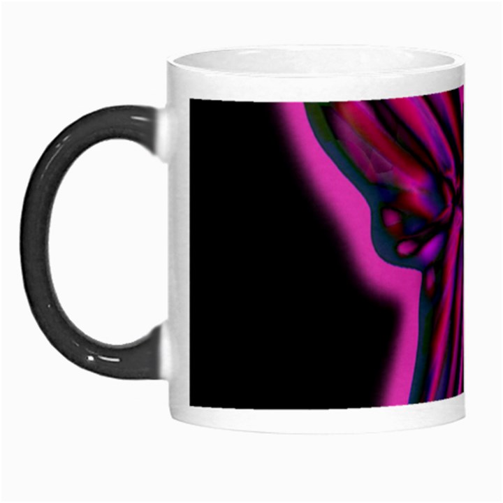 Purple neon butterfly Morph Mugs