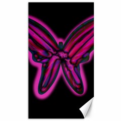 Purple Neon Butterfly Canvas 40  X 72  