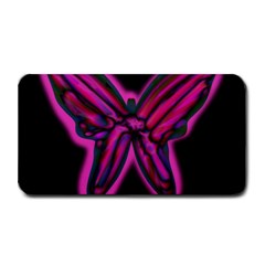 Purple Neon Butterfly Medium Bar Mats by Valentinaart