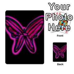 Purple Neon Butterfly Multi-purpose Cards (rectangle)  by Valentinaart