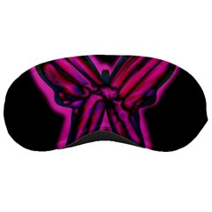 Purple Neon Butterfly Sleeping Masks by Valentinaart