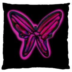 Purple Neon Butterfly Standard Flano Cushion Case (one Side) by Valentinaart