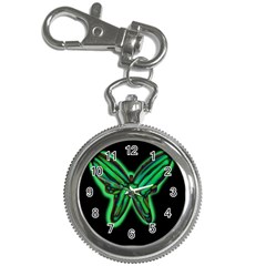 Green Neon Butterfly Key Chain Watches by Valentinaart