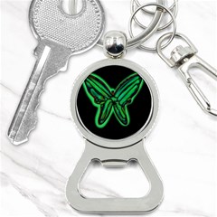 Green Neon Butterfly Bottle Opener Key Chains by Valentinaart