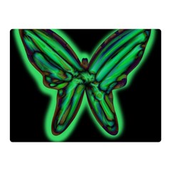 Green Neon Butterfly Double Sided Flano Blanket (mini) 