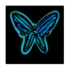 Blue Butterfly Tile Coasters by Valentinaart