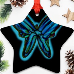 Blue Butterfly Ornament (star) 