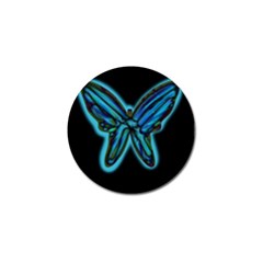 Blue Butterfly Golf Ball Marker by Valentinaart