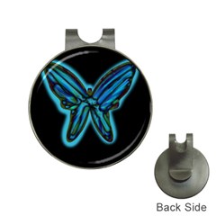 Blue Butterfly Hat Clips With Golf Markers by Valentinaart