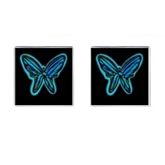 Blue Butterfly Cufflinks (square) by Valentinaart