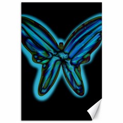 Blue Butterfly Canvas 12  X 18   by Valentinaart