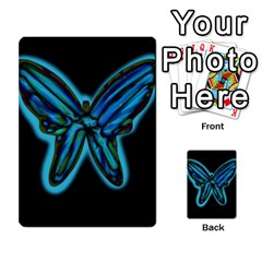 Blue Butterfly Multi-purpose Cards (rectangle)  by Valentinaart