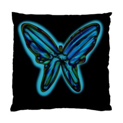 Blue Butterfly Standard Cushion Case (one Side) by Valentinaart