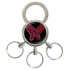 Red Butterfly 3-ring Key Chains by Valentinaart