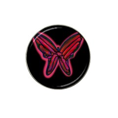 Red Butterfly Hat Clip Ball Marker by Valentinaart