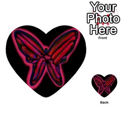 Red Butterfly Multi-purpose Cards (heart) 