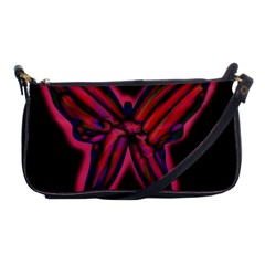 Red Butterfly Shoulder Clutch Bags by Valentinaart