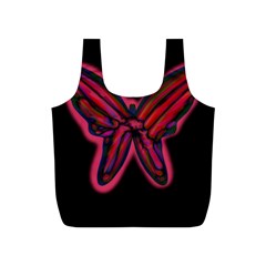 Red Butterfly Full Print Recycle Bags (s)  by Valentinaart