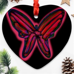 Red Butterfly Ornament (heart)  by Valentinaart