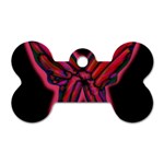 Red butterfly Dog Tag Bone (One Side) Front