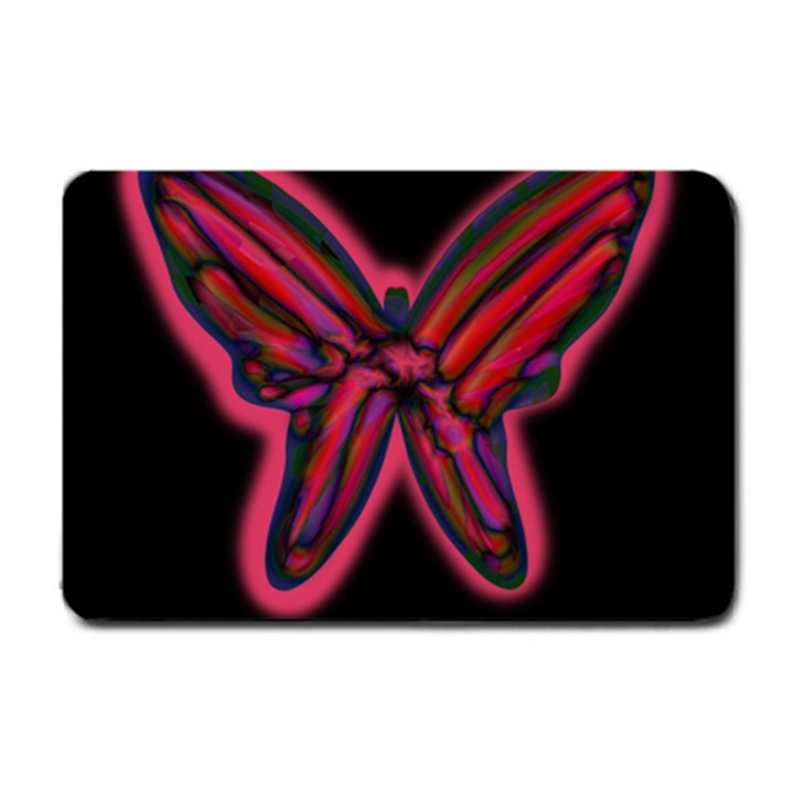 Red butterfly Small Doormat 