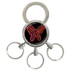 Red Butterfly 3-ring Key Chains by Valentinaart