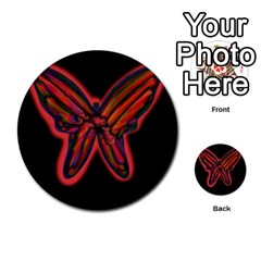 Red Butterfly Multi-purpose Cards (round) 