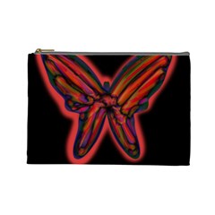 Red Butterfly Cosmetic Bag (large) 