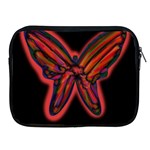 Red butterfly Apple iPad 2/3/4 Zipper Cases Front