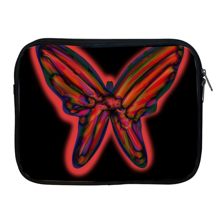 Red butterfly Apple iPad 2/3/4 Zipper Cases