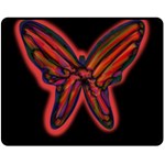 Red butterfly Double Sided Fleece Blanket (Medium)  58.8 x47.4  Blanket Front