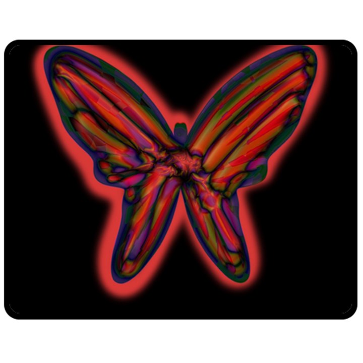 Red butterfly Double Sided Fleece Blanket (Medium) 