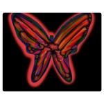 Red butterfly Double Sided Flano Blanket (Medium)  60 x50  Blanket Front