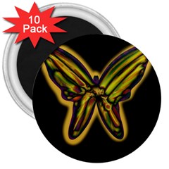 Night Butterfly 3  Magnets (10 Pack)  by Valentinaart