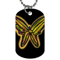 Night Butterfly Dog Tag (one Side)