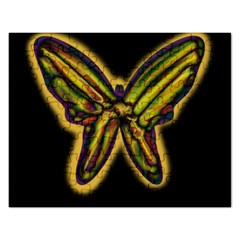 Night Butterfly Rectangular Jigsaw Puzzl by Valentinaart