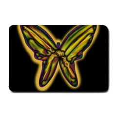 Night Butterfly Small Doormat  by Valentinaart