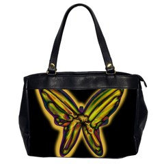 Night Butterfly Office Handbags (2 Sides)  by Valentinaart