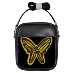 Night Butterfly Girls Sling Bags by Valentinaart