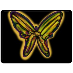 Night Butterfly Fleece Blanket (large)  by Valentinaart