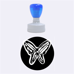 Night Butterfly Rubber Round Stamps (medium) by Valentinaart