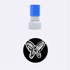 Night Butterfly Rubber Round Stamps (small) by Valentinaart