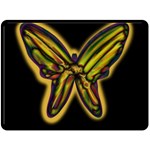 Night butterfly Double Sided Fleece Blanket (Large)  80 x60  Blanket Front